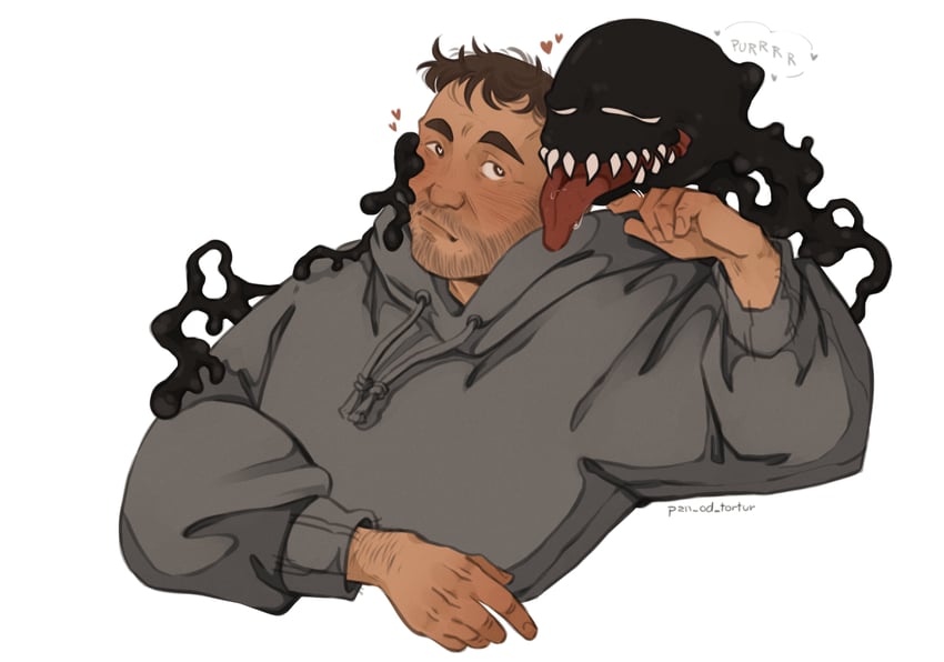 venom and eddie brock (marvel and 1 more) drawn by pan_od_tortur