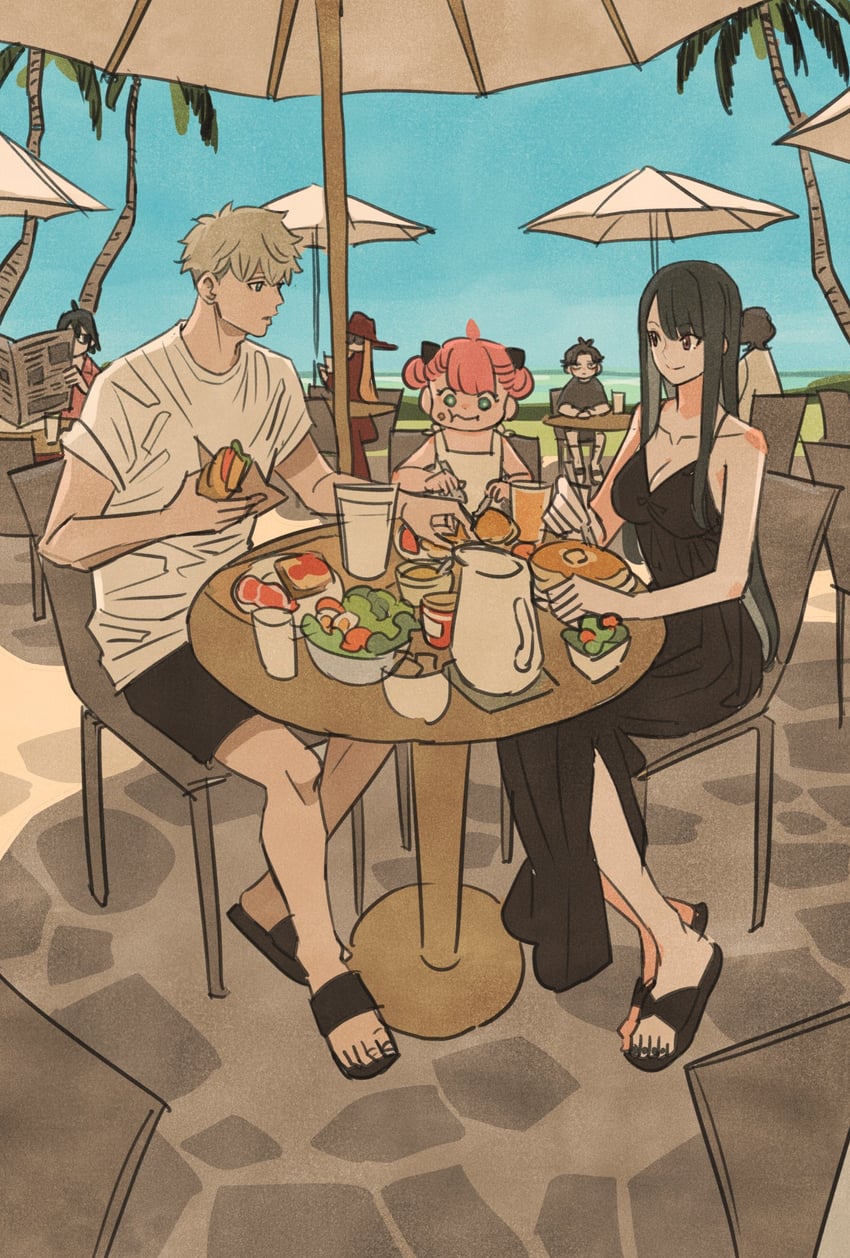 yor briar, anya, twilight, damian desmond, yuri briar, and 1 more (spy x family) drawn by takeuchi_ryousuke