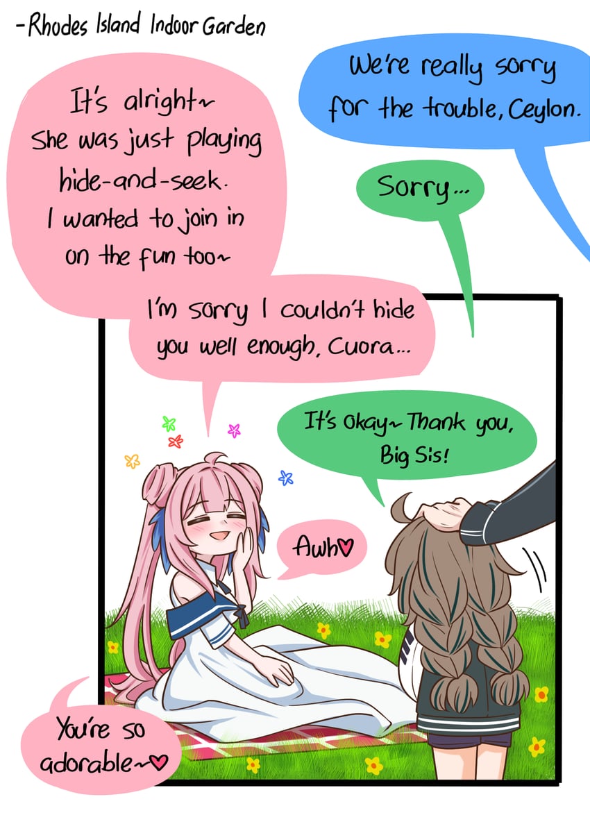 ceylon, old man, and cuora (arknights) drawn by guin_guin