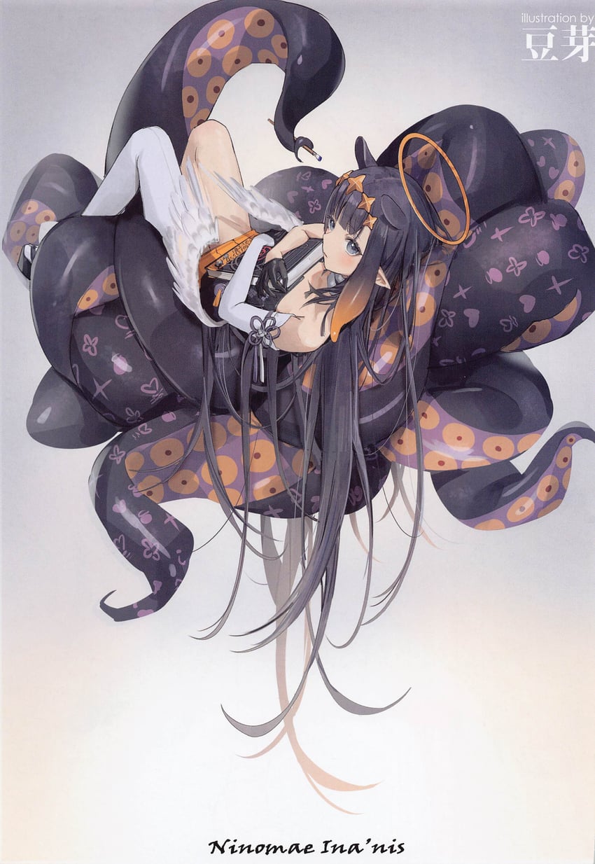 ninomae ina'nis and ao-chan (hololive and 1 more) drawn by douya_(233)