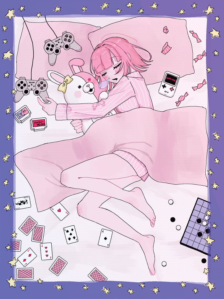 nanami chiaki, kirby, and monomi (danganronpa and 2 more) drawn by raamensusure