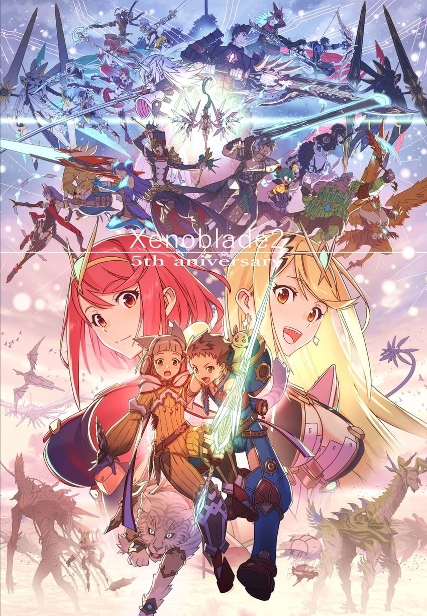 pyra, mythra, rex, nia, pneuma, and 22 more (xenoblade chronicles and 2 more) drawn by decoponmagi