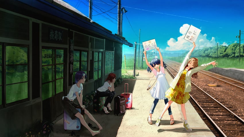 higuchi madoka, asakura toru, fukumaru koito, and ichikawa hinana (idolmaster and 1 more) drawn by puriketsu_corgy