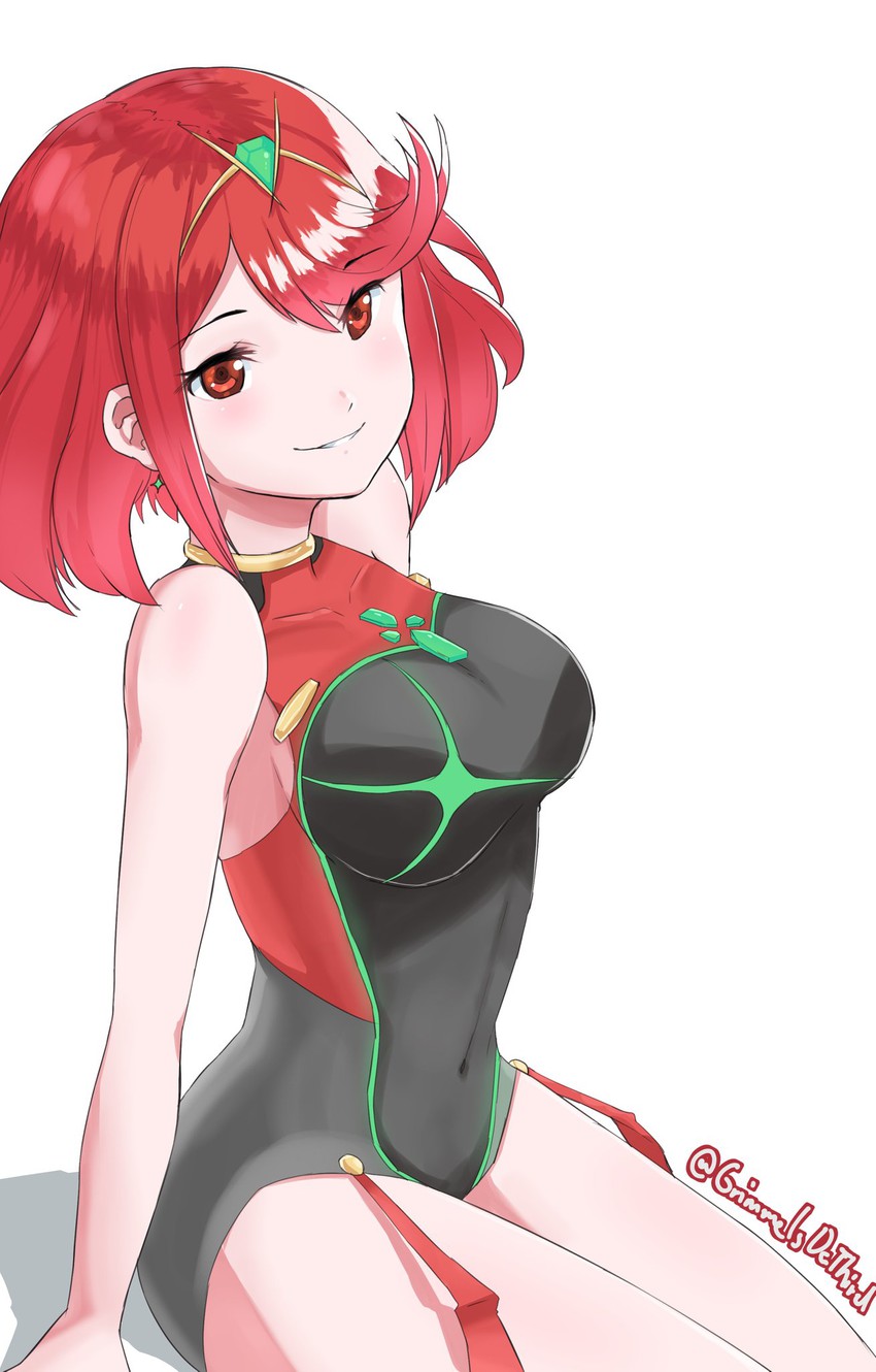 pyra (xenoblade chronicles and 1 more) drawn by grimmelsdathird