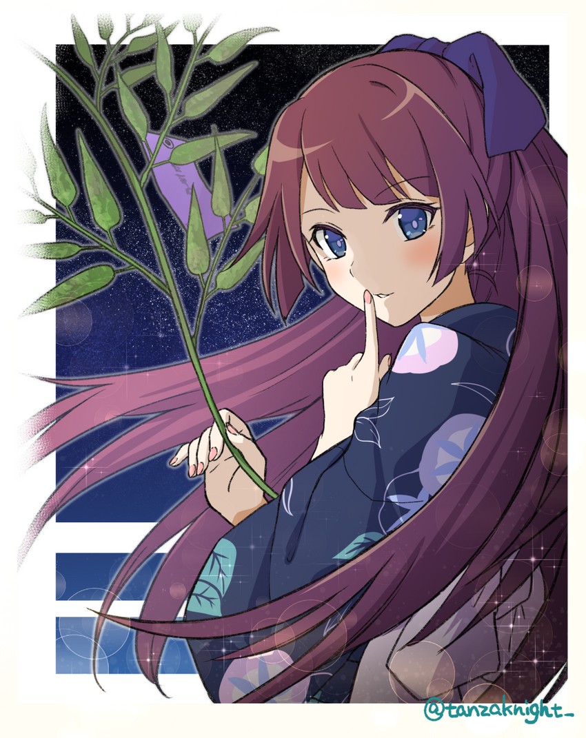 senjougahara hitagi (monogatari and 1 more) drawn by tanzaku_kishi