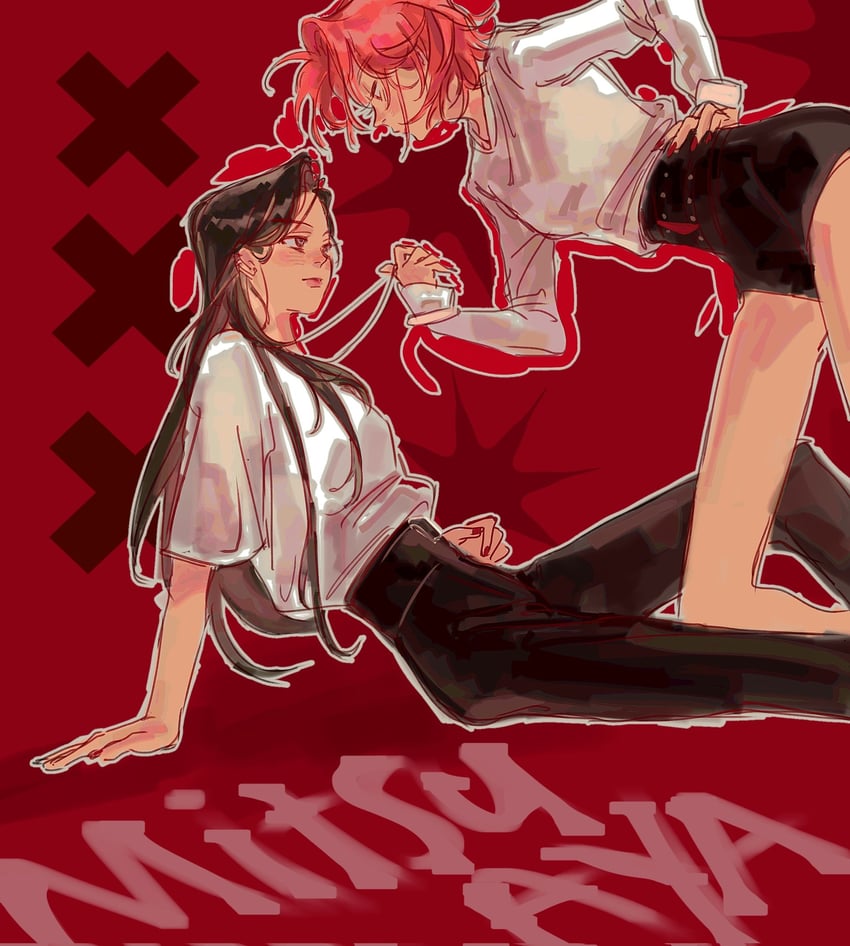 koga mitsuki and oosawa aya (kininatteru hito ga otoko ja nakatta) drawn by punsai