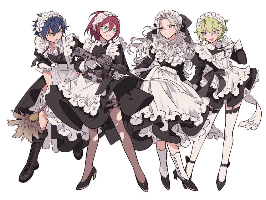 saegusa ibara, ran nagisa, tomoe hiyori, and sazanami jun (ensemble stars!) drawn by meremero