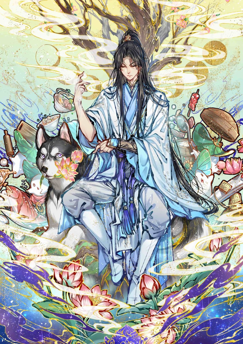 chu wanning (erha he ta de bai mao shizun) drawn by kingchenxi