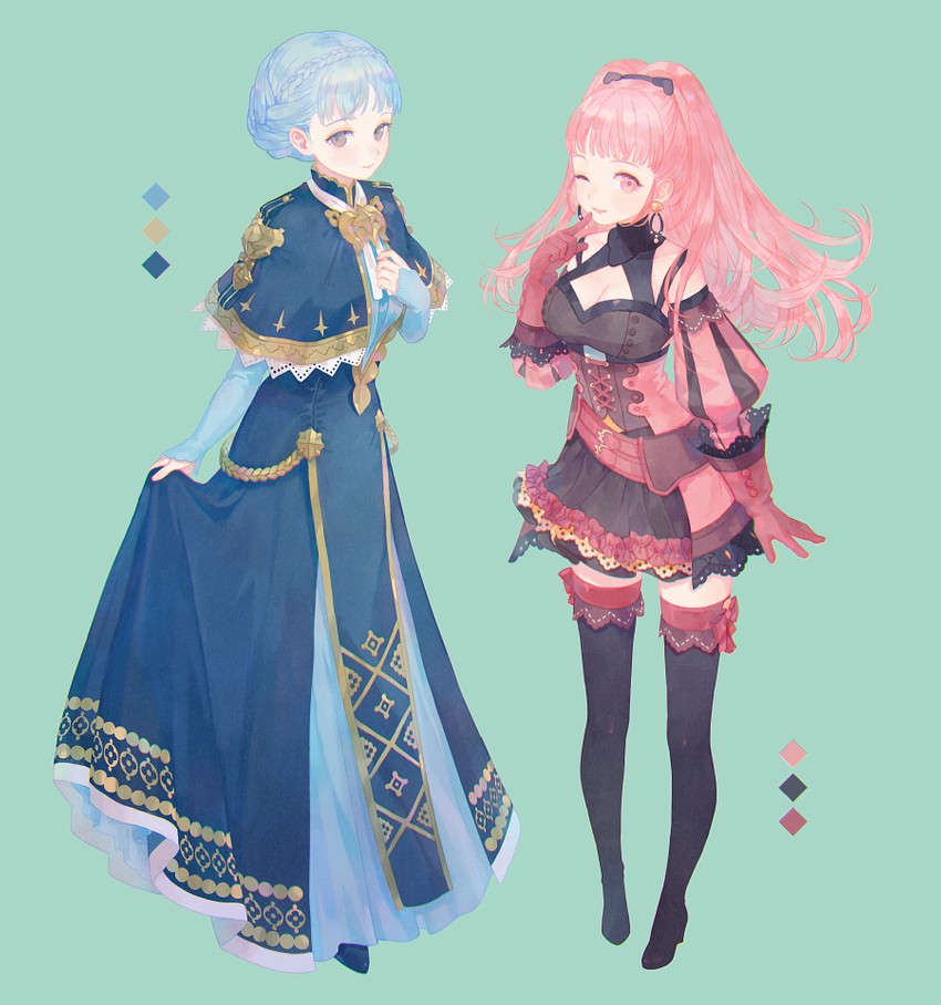 hilda valentine goneril and marianne von edmund (fire emblem and 1 more) drawn by 21_(nijuichinichi)
