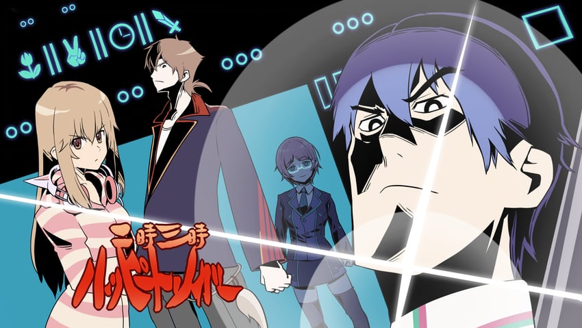 kenmochi touya, fushimi gaku, yuuhi riri, and ienaga mugi (nijisanji and 1 more) drawn by shirogami_seisho