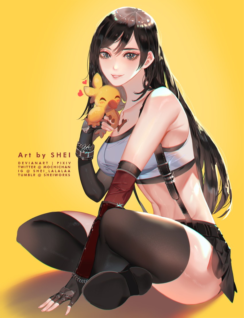 tifa lockhart (final fantasy and 2 more) drawn by shei99