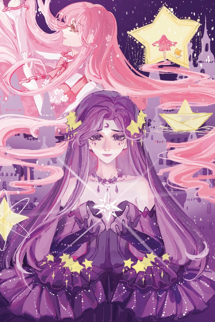 nikki, momo, bloom poetry, and star sea (nikki and 1 more) drawn by qingxu