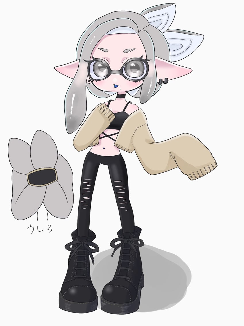 inkling player character and inkling girl (splatoon) drawn by mina_p