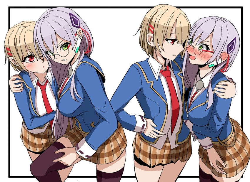 kayamori ruka and izumi yuki (heaven burns red) drawn by kenpi_(hs-totyu)