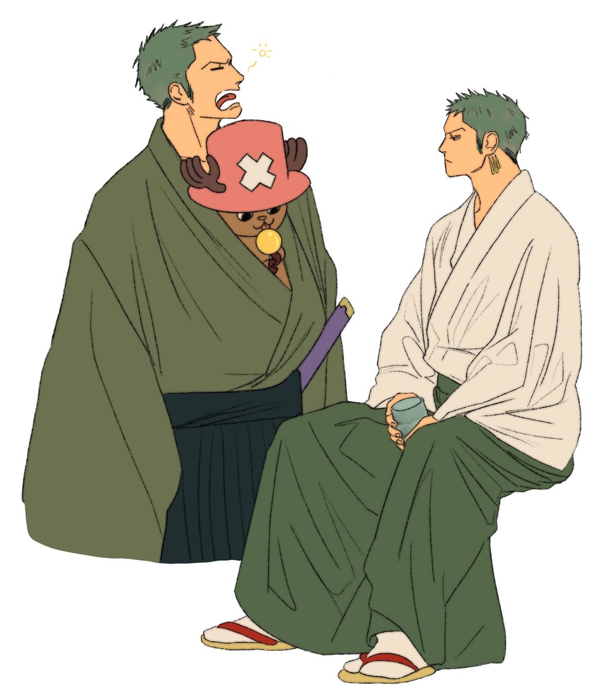 roronoa zoro and tony tony chopper (one piece) drawn by yaoizhen