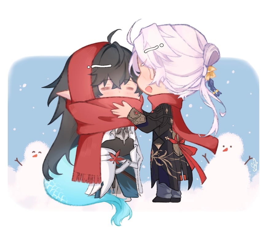 dan heng, blade, yingxing, and dan feng (honkai and 1 more) drawn by hannayo11