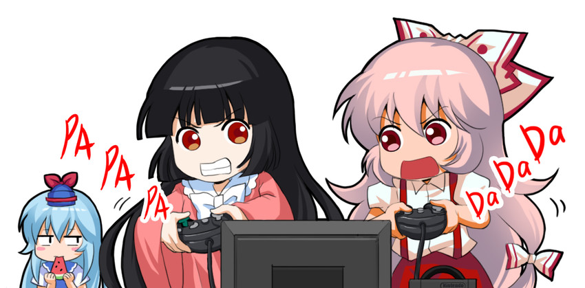 fujiwara no mokou, kamishirasawa keine, and houraisan kaguya (touhou and 1 more) drawn by jokanhiyou