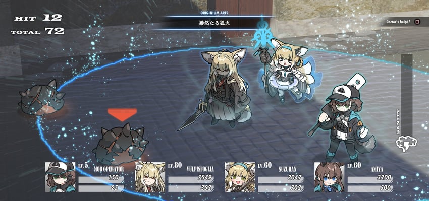 amiya, suzuran, vulpisfoglia, originium slug, and rhodes island medic (arknights) drawn by amonitto