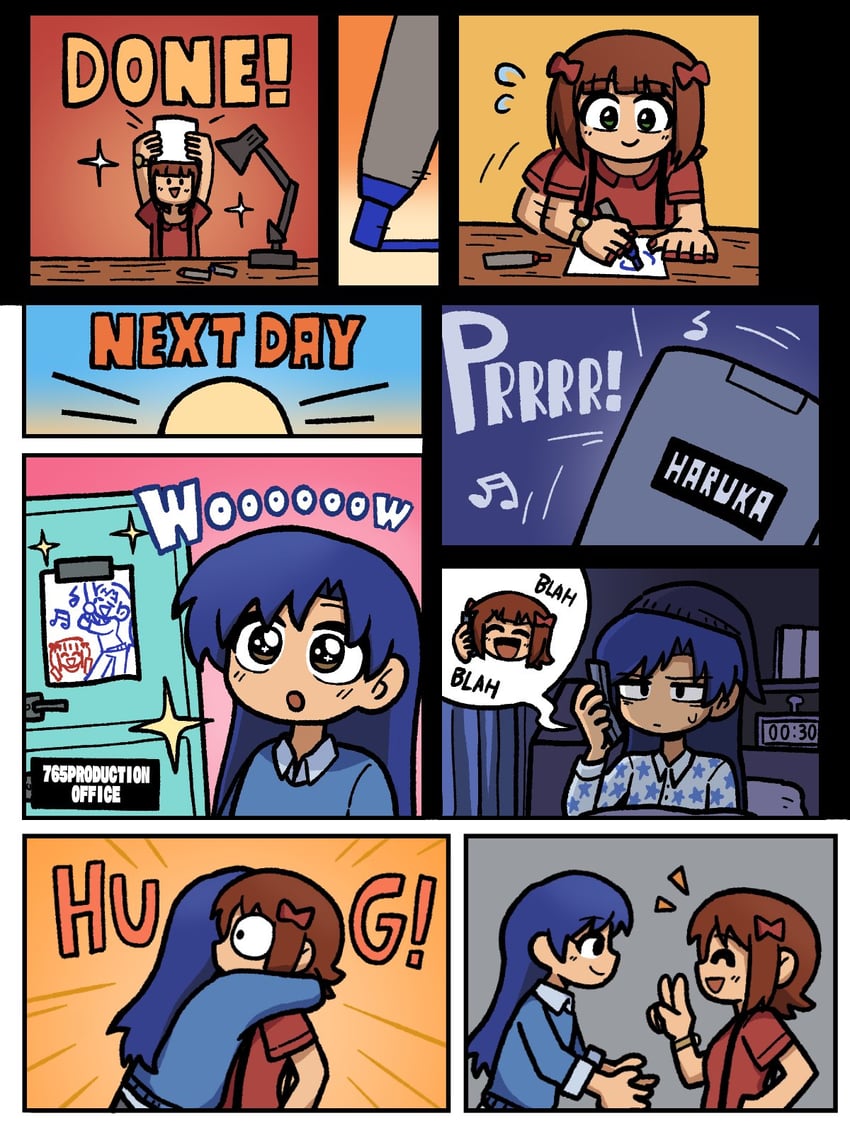 kisaragi chihaya and amami haruka (idolmaster and 2 more) drawn by fis_(t83192933)