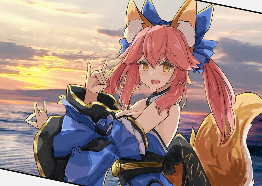 tamamo and tamamo no mae (fate and 4 more) drawn by wataamis