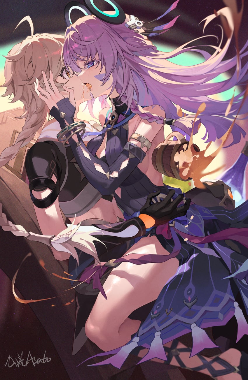 aether and citlali (genshin impact) drawn by xinliu_asato
