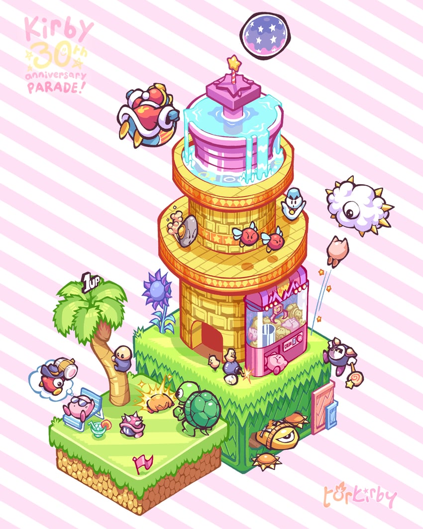 kirby, meta knight, waddle dee, king dedede, waddle doo, and 11 more (kirby and 1 more) drawn by torkirby