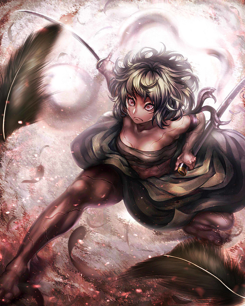 konpaku youmu and miyamoto musashi (touhou and 1 more) drawn by hangetsuban_sonshou