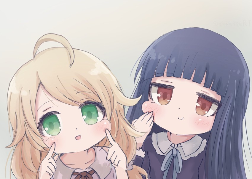 sajo yukimi and yusa kozue (idolmaster and 1 more) drawn by takatsurt