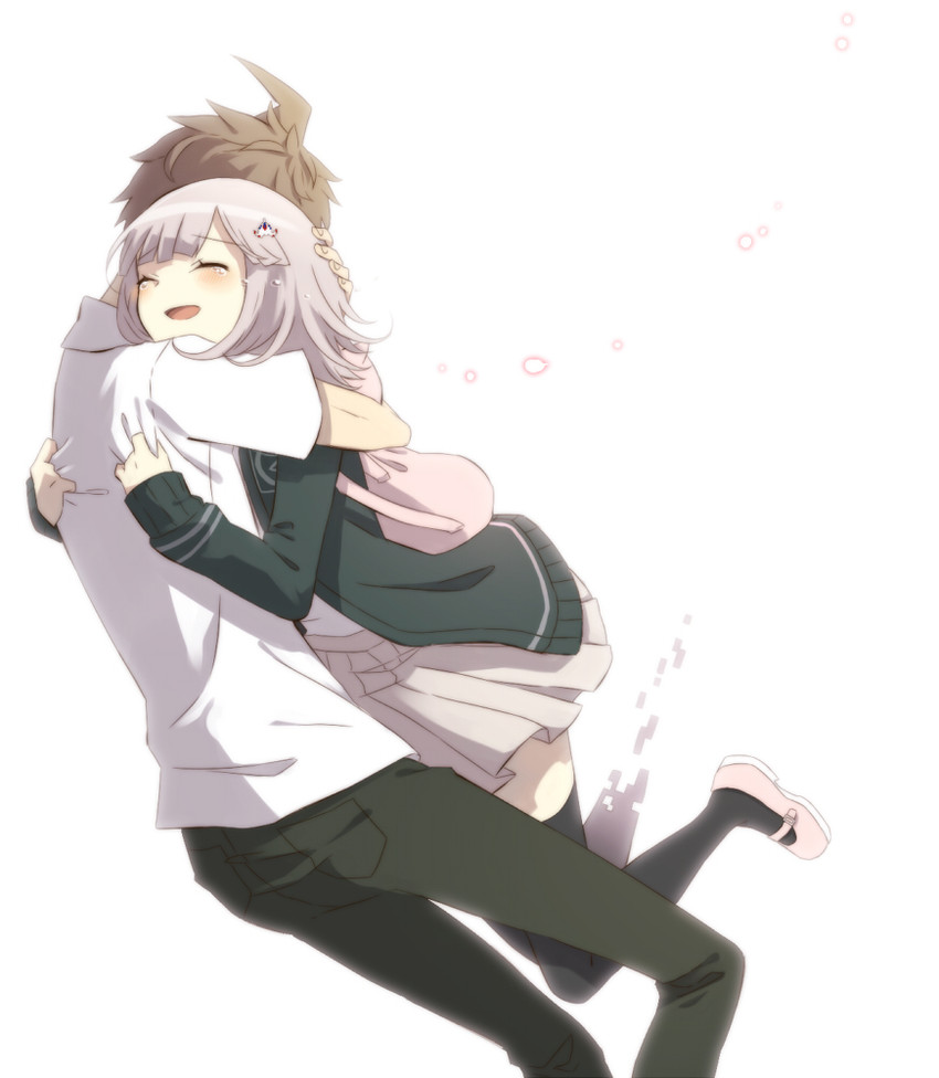 nanami chiaki and hinata hajime (danganronpa and 2 more) drawn by tepes