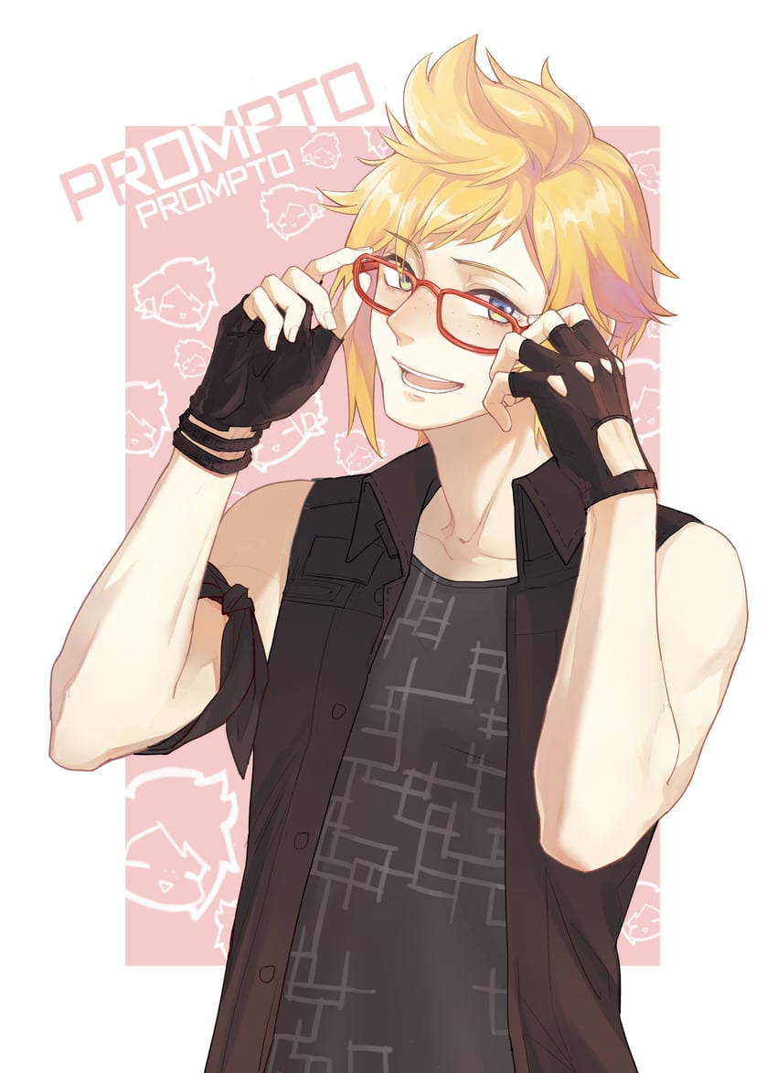 prompto argentum (final fantasy and 1 more) drawn by creamyghost