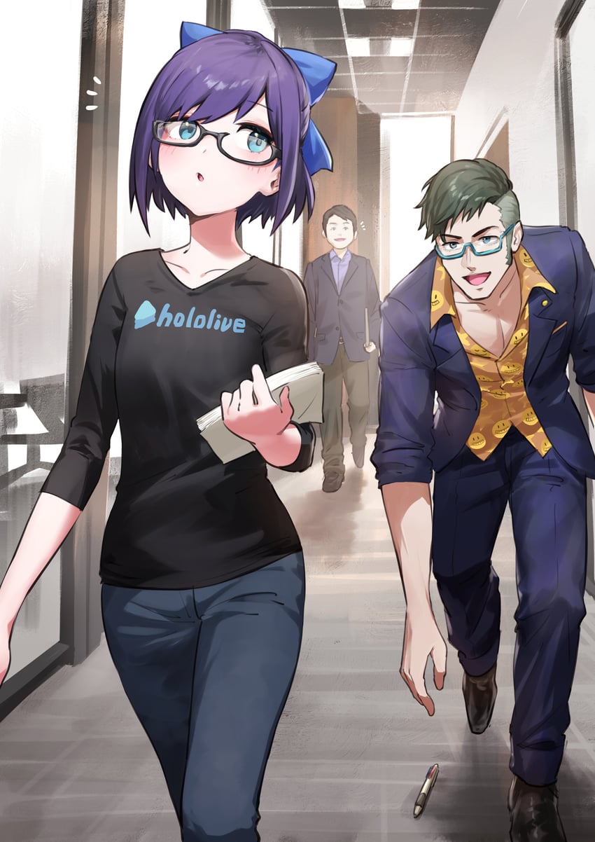 yagoo, a-chan, and daidou shinove (hololive and 1 more) drawn by nemoto_yuuma