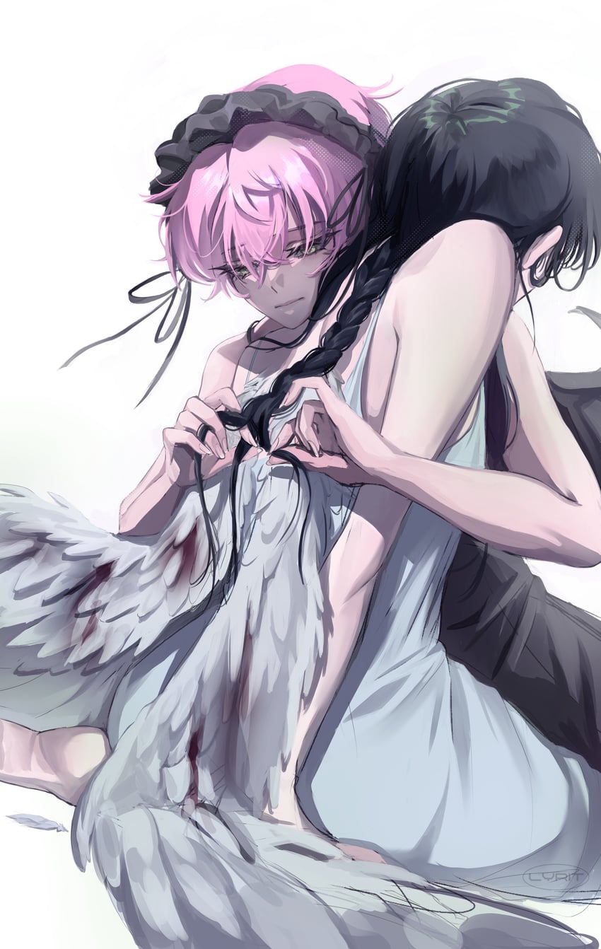 sua and mizi (mahou shoujo madoka magica and 2 more) drawn by lyritart
