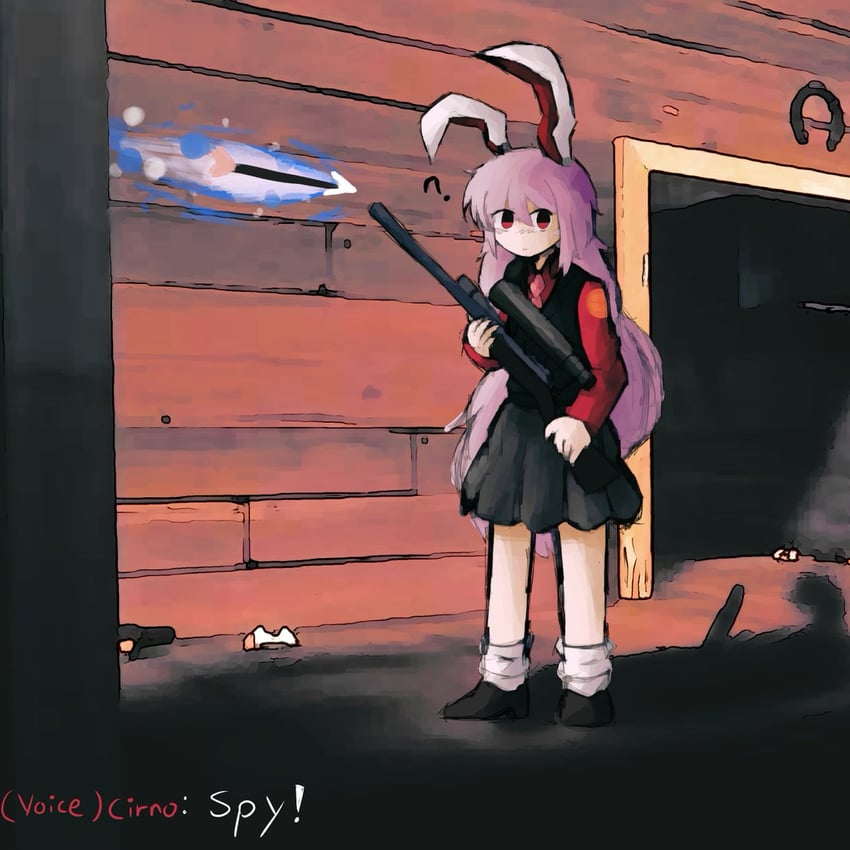 reisen udongein inaba and sniper (touhou and 1 more) drawn by iesonatana