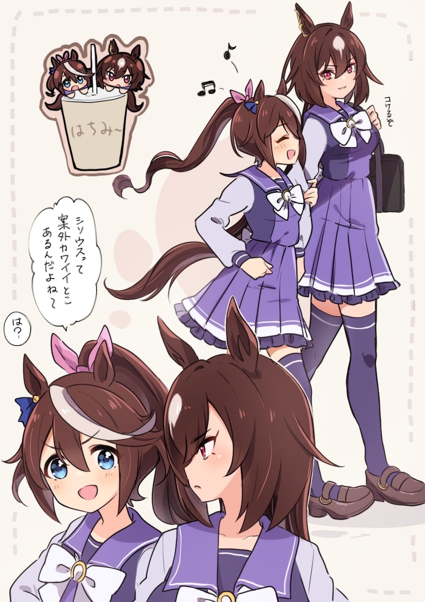 tokai teio and sirius symboli (umamusume) drawn by den_den_tumuri