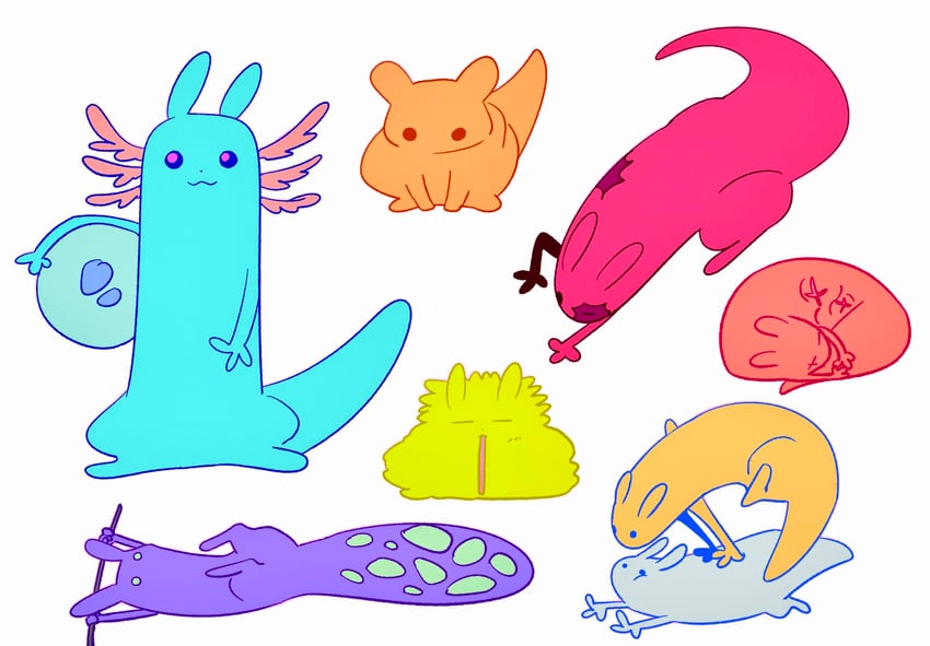 survivor, spearmaster, rivulet, artificer, hunter, and 3 more (rain world) drawn by rw_dayfly
