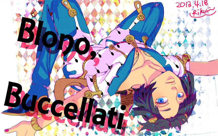 bruno bucciarati (jojo no kimyou na bouken and 1 more) drawn by 5692karaage