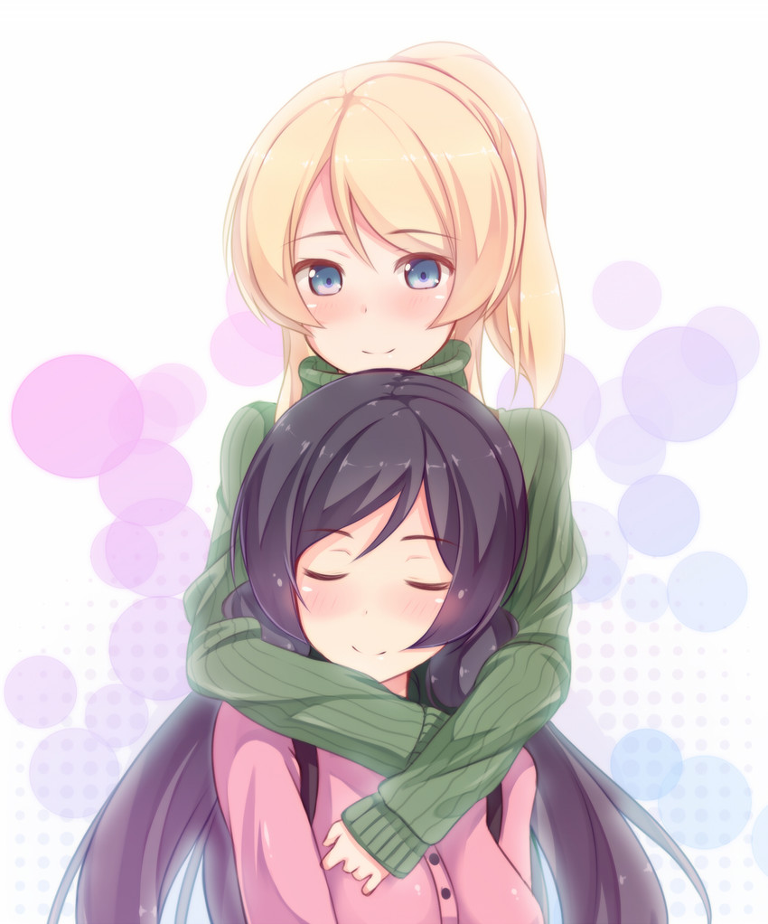 tojo nozomi and ayase eli (love live! and 1 more) drawn by hiiragi_hazime