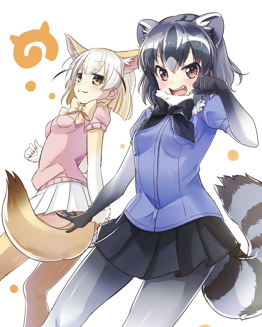 common raccoon and fennec (kemono friends) drawn by sangatsu_(sangatsu_05)