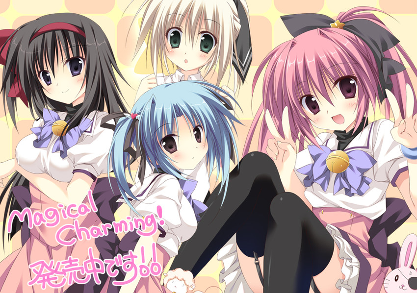 orietta chrono istarica ginasteele, shirakano himeyuri, natsumoto fuuka, and hayama tokine (magical charming!) drawn by korie_riko