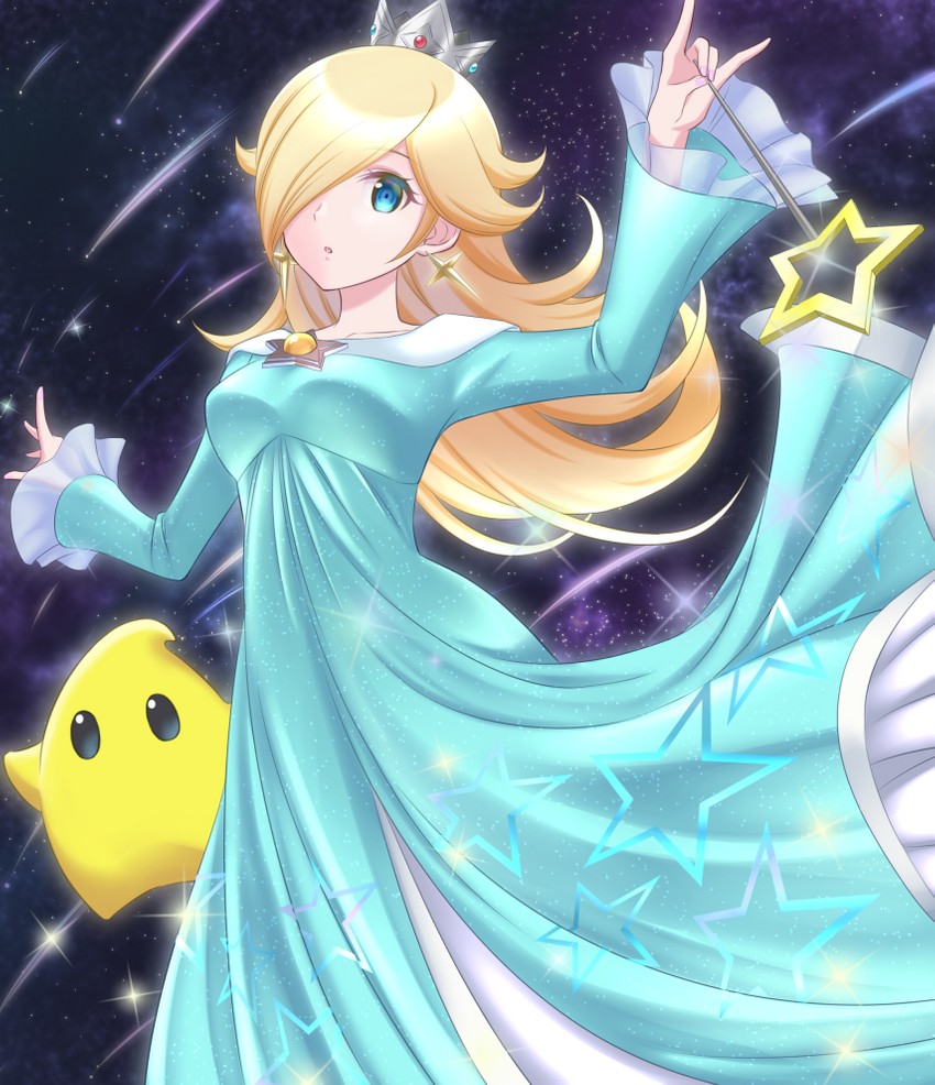rosalina and luma (mario and 1 more) drawn by kakiko210