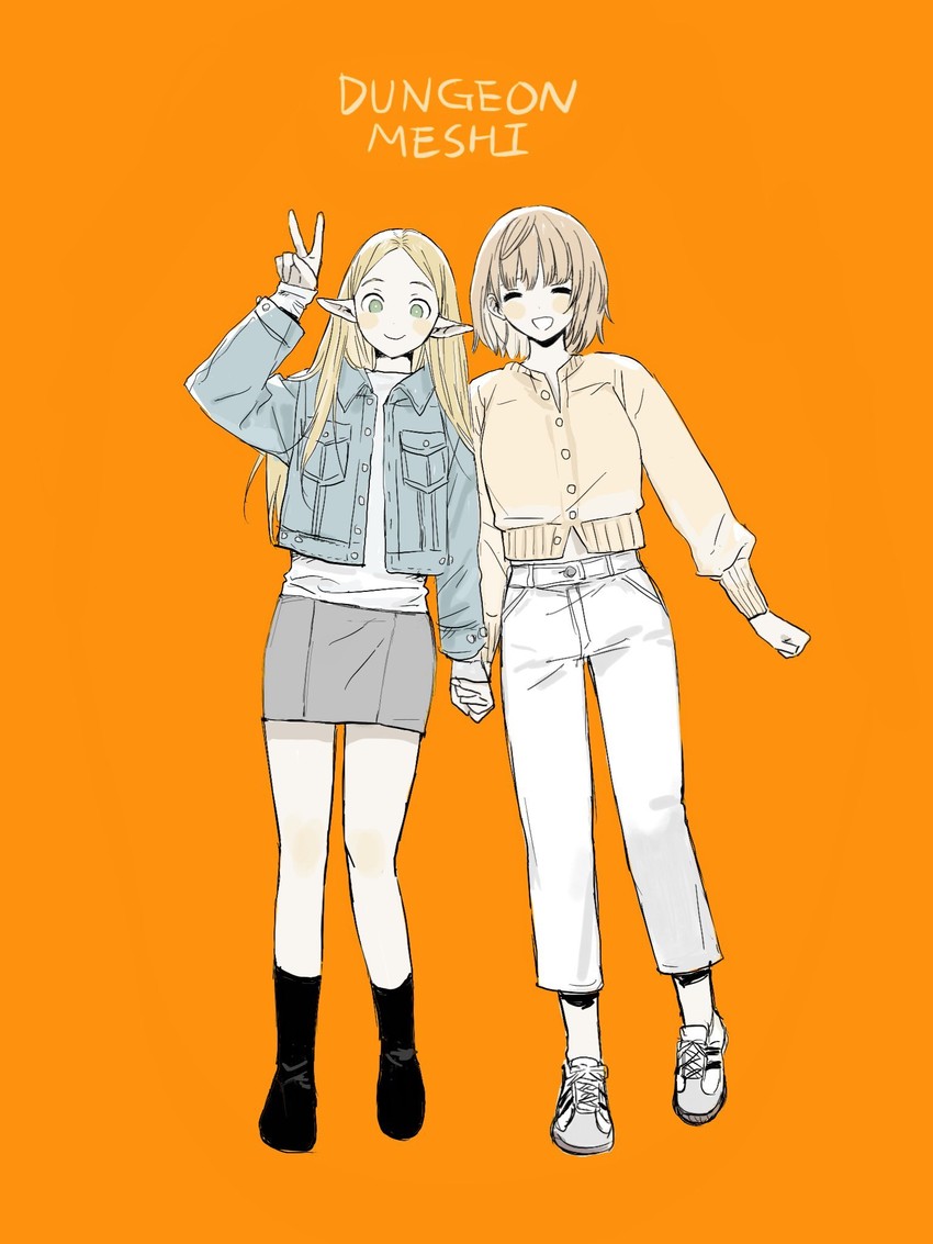 marcille donato and falin touden (dungeon meshi) drawn by frs2