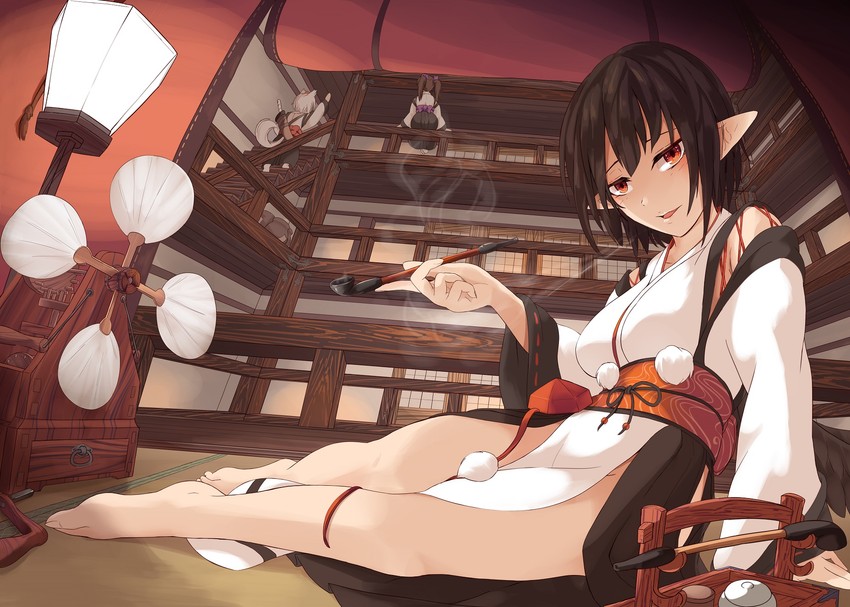 shameimaru aya, inubashiri momiji, and himekaidou hatate (touhou) drawn by kagami_toufu