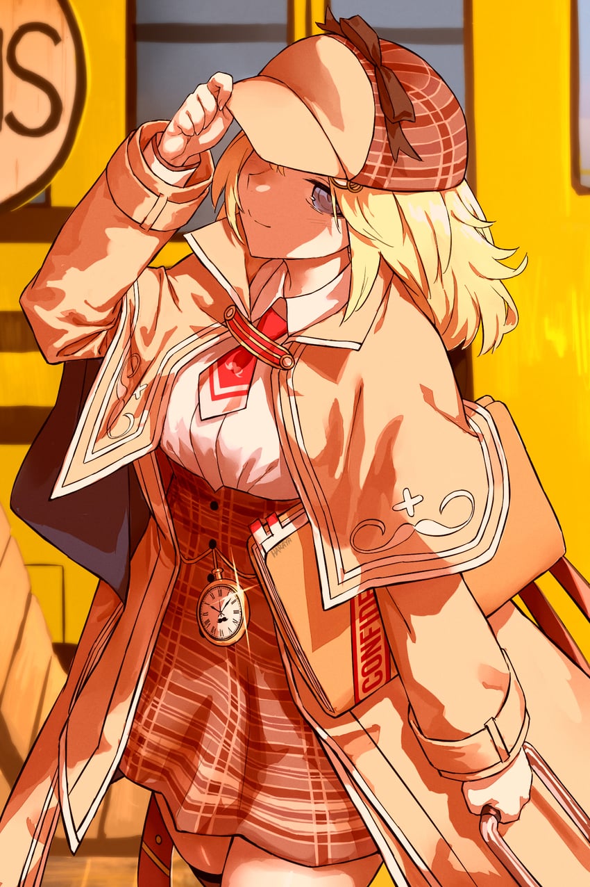 watson amelia (hololive and 1 more) drawn by haraya_manawari