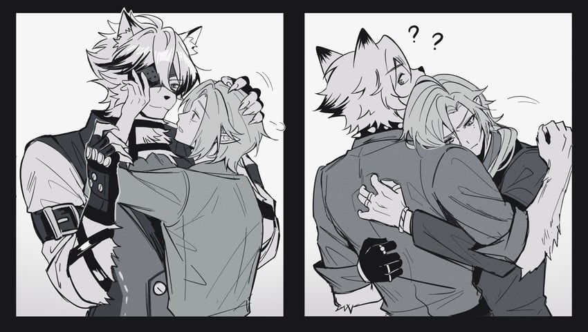 von lycaon and hugo vlad (zenless zone zero) drawn by meronppaii