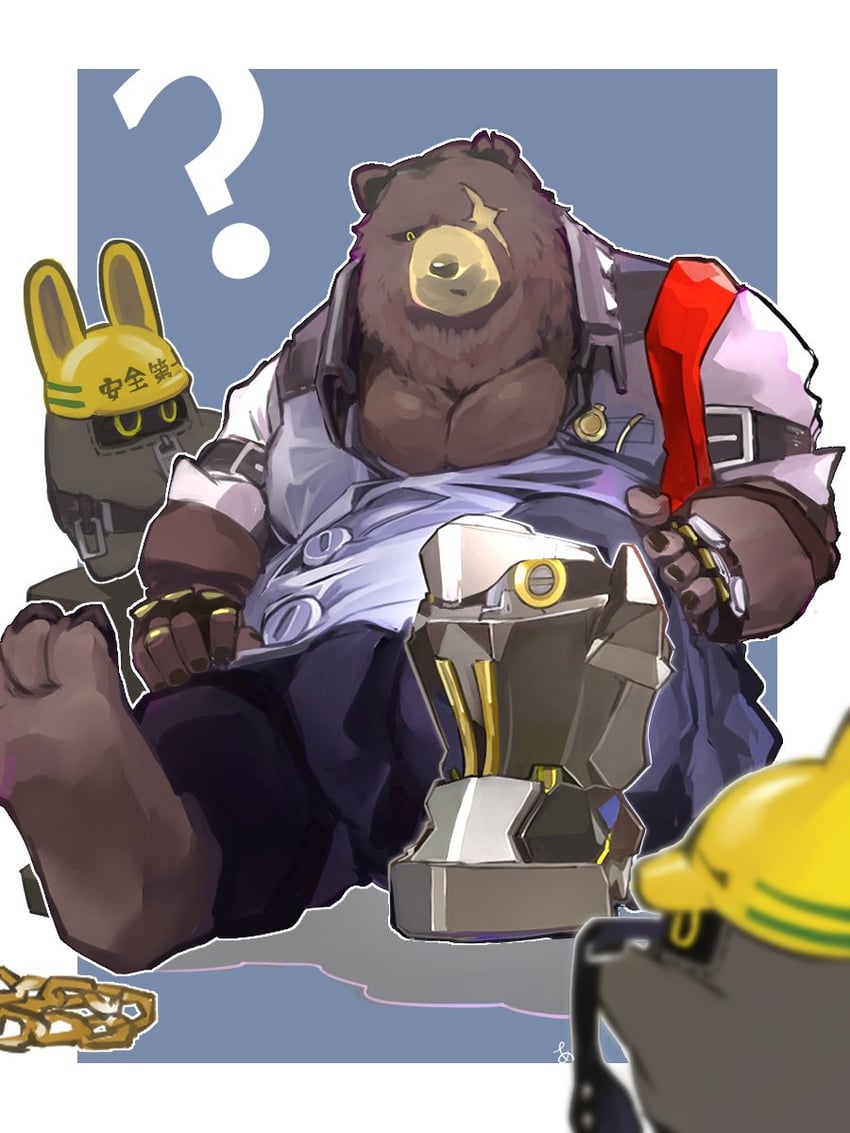 von lycaon, ben bigger, and safety (zenless zone zero) drawn by ashikakoshika