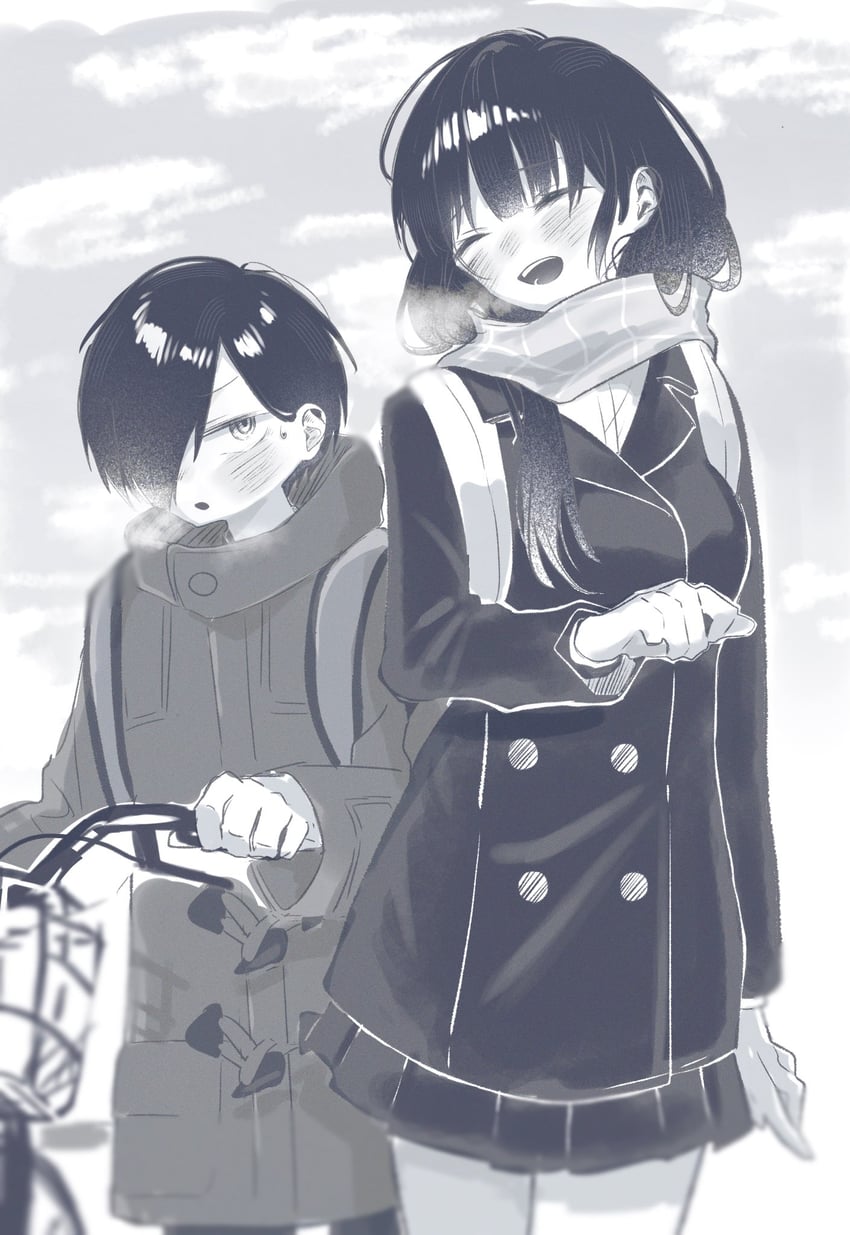 yamada anna and ichikawa kyoutarou (boku no kokoro no yabai yatsu) drawn by nakonako3324