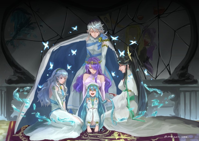 azura, female corrin, male corrin, camilla, and mikoto (fire emblem and 2 more) drawn by ruminasu_sora