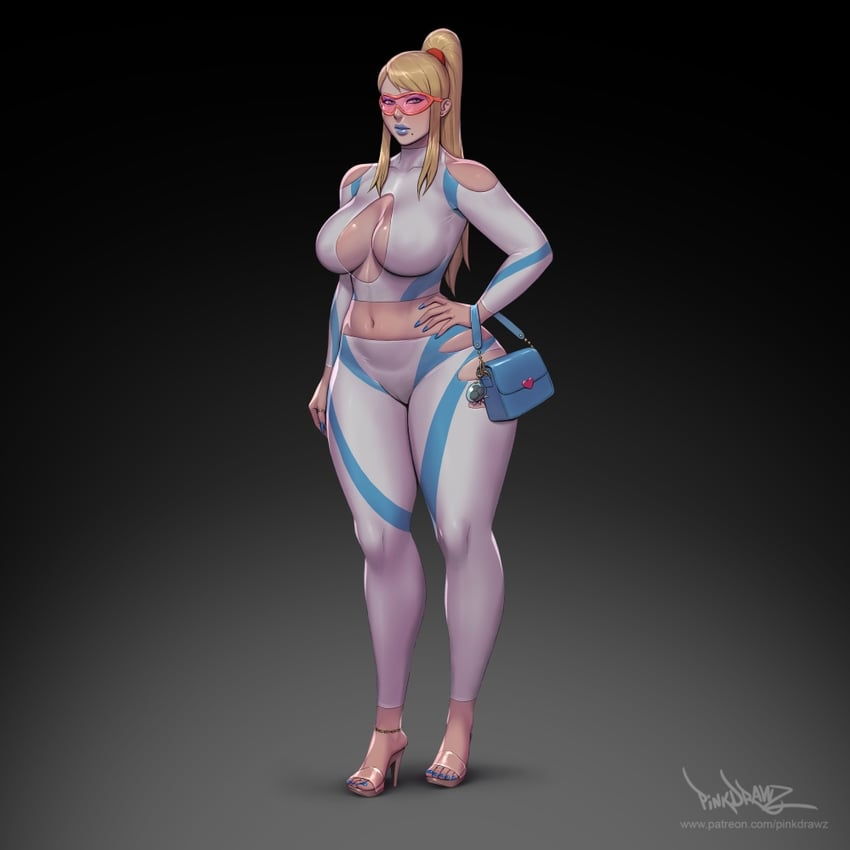 samus aran (metroid) drawn by pinkdrawz