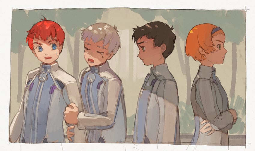 jr., albedo piazzolla, gaignun kukai, and citrine (xenosaga and 1 more) drawn by machibari2