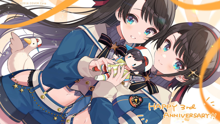 oozora subaru and subaru duck (hololive) drawn by shigure_ui